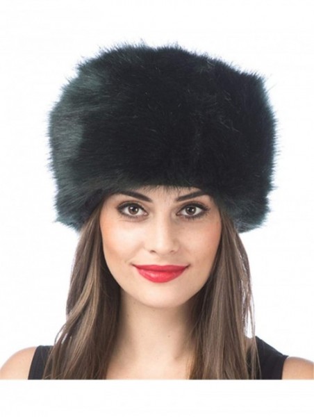 Bomber Hats Women Men Winter Fur Cossack Cap Thick Russian Hat Warm Soft Earmuff - H1-dark Green - CB18HWUW6TL $21.23