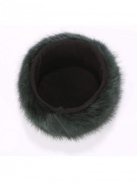 Bomber Hats Women Men Winter Fur Cossack Cap Thick Russian Hat Warm Soft Earmuff - H1-dark Green - CB18HWUW6TL $21.23