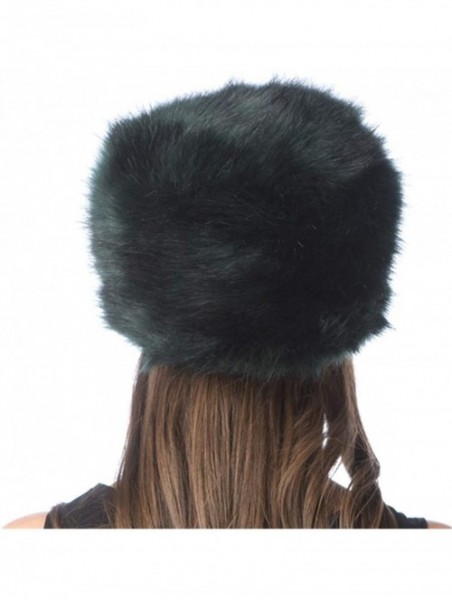 Bomber Hats Women Men Winter Fur Cossack Cap Thick Russian Hat Warm Soft Earmuff - H1-dark Green - CB18HWUW6TL $21.23