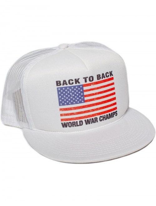 Baseball Caps Flat Bill Unisex-Adult Cap -One-Size - B2bwwc_white_flat - CR11QCHTHQP $19.47