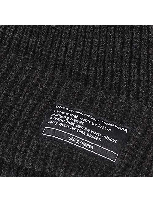 Skullies & Beanies Winter Fisherman Beanie Free Size Men Women - Unisex Stylish Plain Skull Hat Watch Cap -12 Color - Charcoa...