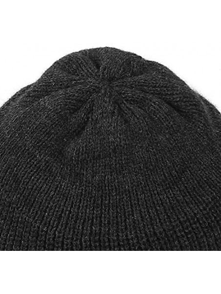 Skullies & Beanies Winter Fisherman Beanie Free Size Men Women - Unisex Stylish Plain Skull Hat Watch Cap -12 Color - Charcoa...