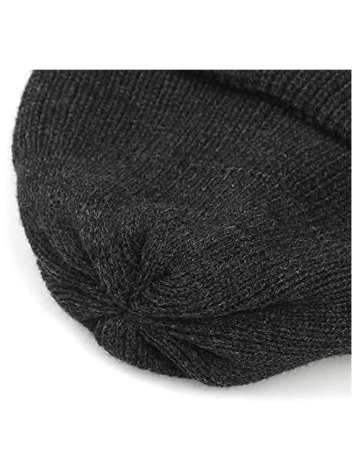 Skullies & Beanies Winter Fisherman Beanie Free Size Men Women - Unisex Stylish Plain Skull Hat Watch Cap -12 Color - Charcoa...