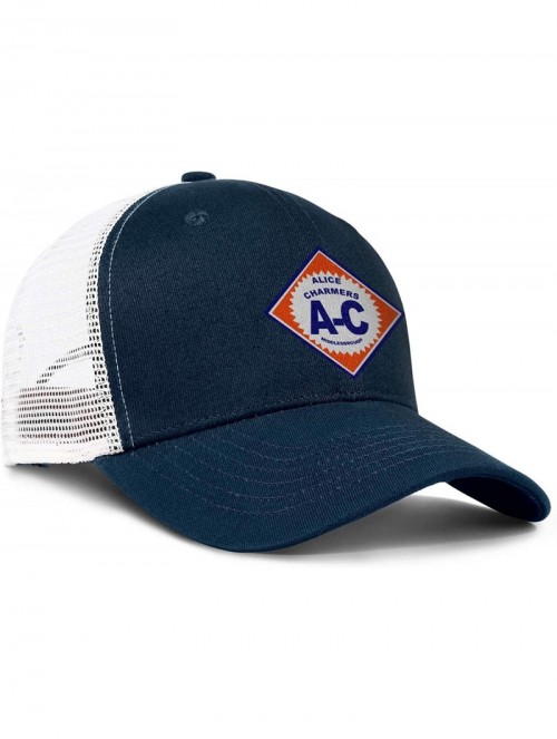 Baseball Caps Unisex Women Men's Retro Baseball Hat Adjustable Mesh Strapback Flat Caps - Dark_blue-60 - CB18TXWAOSN $20.99