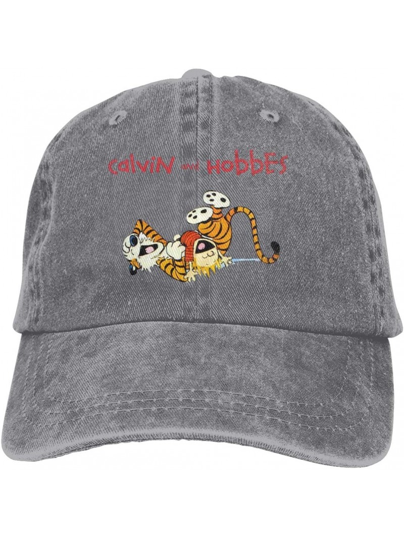 Baseball Caps Adult Calvin and Hobbes Tiger Hats Unisex Fashion Plain Cool Adjustable Denim Jeans Baseball Cowboy Gray Cap - ...