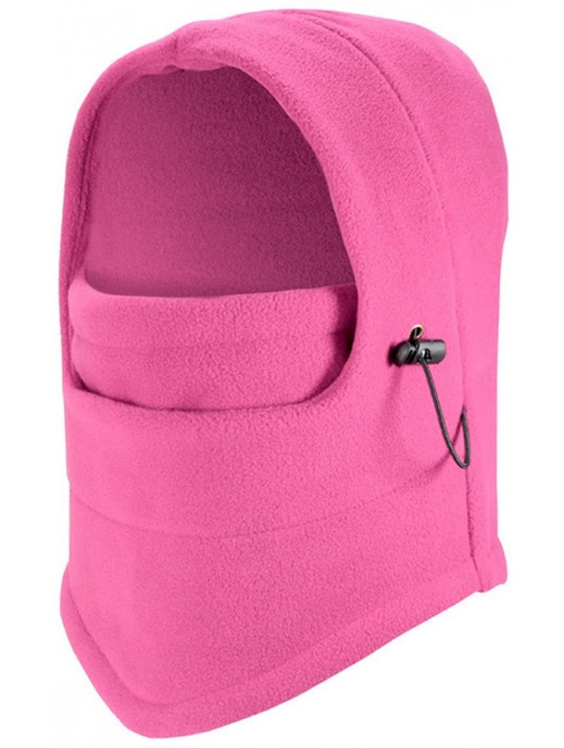 Balaclavas Windproof Fleece Balaclava Hood Thermal Motorcycle Mask - Pink - CJ12NYGLZQ0 $14.63