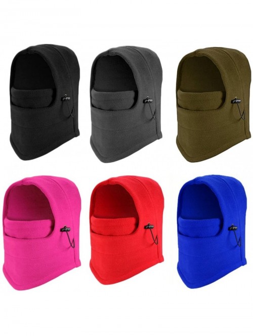 Balaclavas Windproof Fleece Balaclava Hood Thermal Motorcycle Mask - Pink - CJ12NYGLZQ0 $14.63