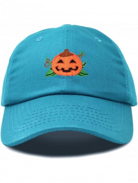 Baseball Caps Jack-O-Lantern Halloween Pumpkin Hat Mens Womens Baseball Cap - Teal - C118YZK2DZL $18.05