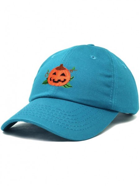 Baseball Caps Jack-O-Lantern Halloween Pumpkin Hat Mens Womens Baseball Cap - Teal - C118YZK2DZL $18.05