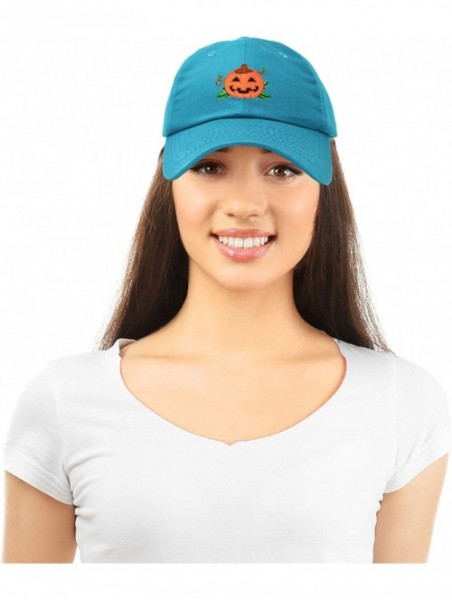 Baseball Caps Jack-O-Lantern Halloween Pumpkin Hat Mens Womens Baseball Cap - Teal - C118YZK2DZL $18.05