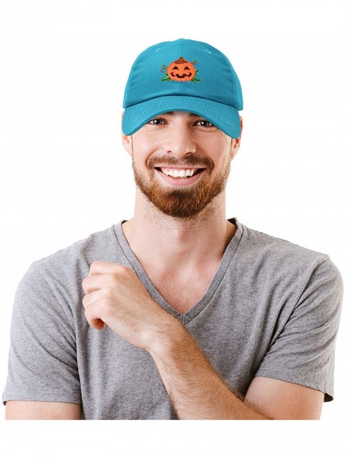 Baseball Caps Jack-O-Lantern Halloween Pumpkin Hat Mens Womens Baseball Cap - Teal - C118YZK2DZL $18.05