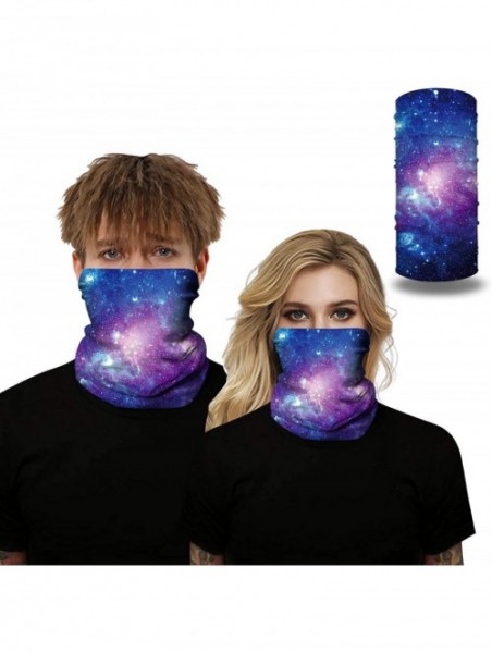 Balaclavas Galaxy Balaclava for Women Men Headband Bandana Head Wrap Scarf Neck Warmer Headwear - Purple Blue - C9199I2K37A $...