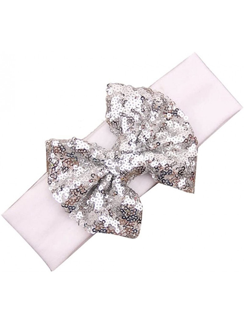 Headbands Baby Hairband- 2017 Fashion Baby Girl Elastic Headband Cute Sequins Bow Hair Accessories - H - C717YS4KX20 $11.01