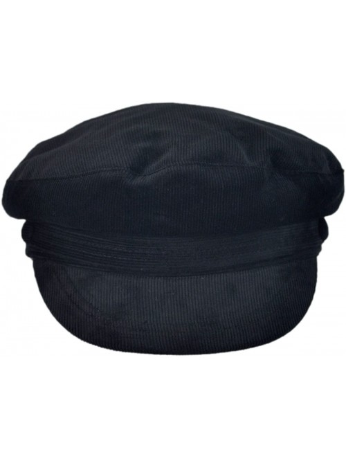 Baseball Caps Corduroy Fiddler's Cap - Black - CB11HS5NOMN $31.89