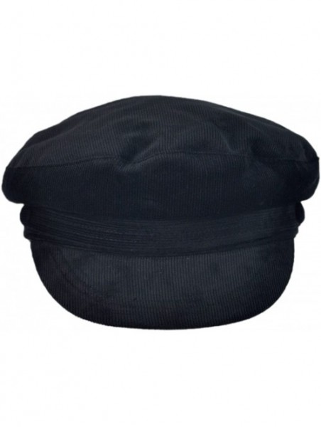 Baseball Caps Corduroy Fiddler's Cap - Black - CB11HS5NOMN $31.89