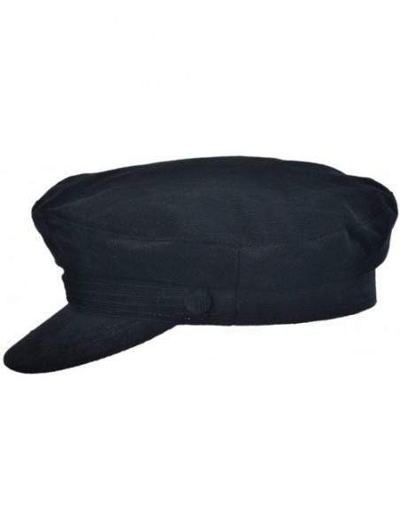 Baseball Caps Corduroy Fiddler's Cap - Black - CB11HS5NOMN $31.89