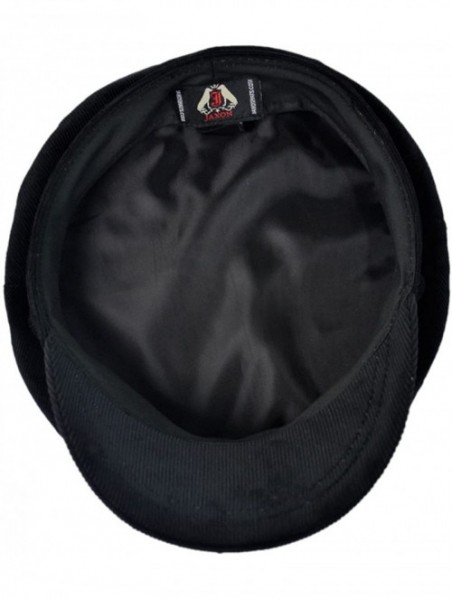 Baseball Caps Corduroy Fiddler's Cap - Black - CB11HS5NOMN $31.89