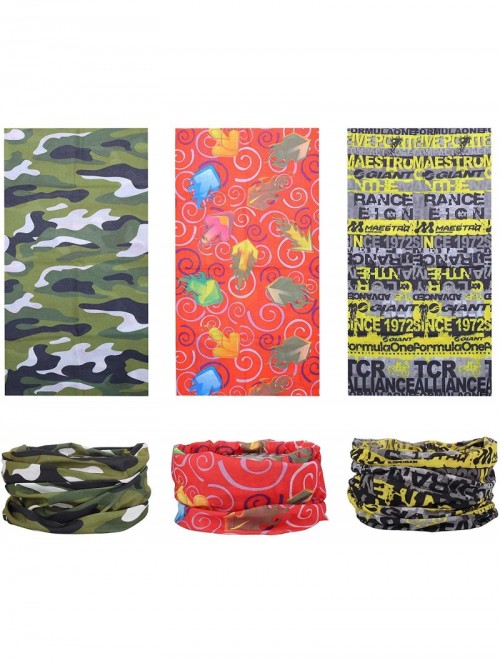 Balaclavas 6Pcs Face Bandana Neck Gaiter Multifunctional Headband Headwrap Balaclava - 6pcs Colorful - C5197XXK49H $12.14