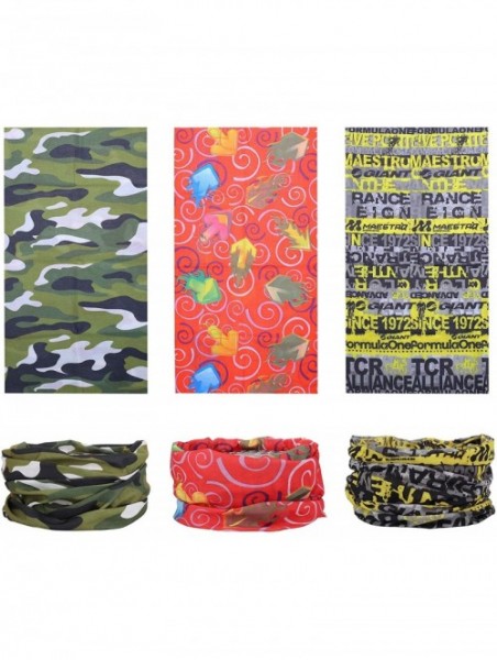 Balaclavas 6Pcs Face Bandana Neck Gaiter Multifunctional Headband Headwrap Balaclava - 6pcs Colorful - C5197XXK49H $12.14