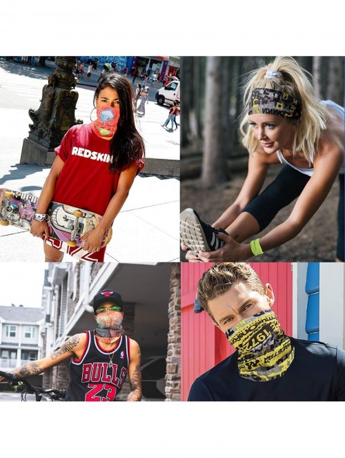 Balaclavas 6Pcs Face Bandana Neck Gaiter Multifunctional Headband Headwrap Balaclava - 6pcs Colorful - C5197XXK49H $12.14