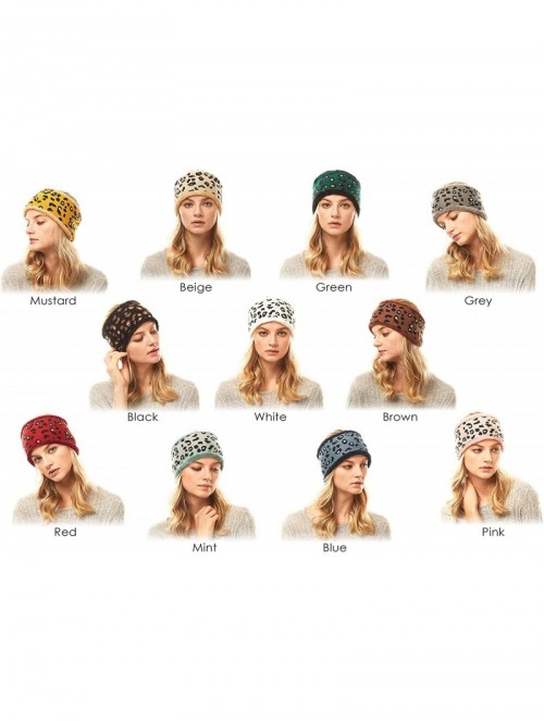 Cold Weather Headbands Me Plus Women Winter Soft Leopard Pattern Fleece Lining Headwrap Headband Ear Warmer - Leopard Print -...