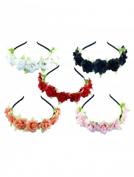 Headbands 5 PCS Women Flower Headbands Crown Costume Floral Garland Headdress (BFG33-5A) - BFG33-5A - CN18KGHGHW4 $18.46