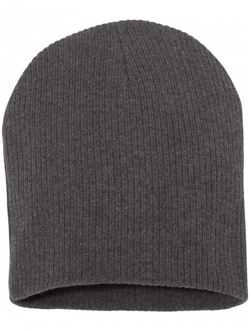 Skullies & Beanies Soft Wide Ribbed Beanie - SP1100 - Charcoal - C217Z2UR2XC $11.64