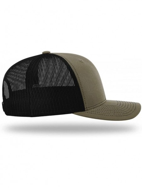 Baseball Caps KAG Leather Patch Back Mesh Hat - Loden Front / Black Mesh - C818XDRDL6N $32.75