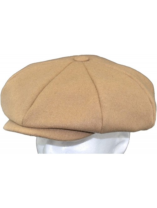 Newsboy Caps Mens Melton Wool 8 Panel Applejack Newsboy Baker Boy Cap Made in USA - Purple - CK1267ZUPKN $37.15