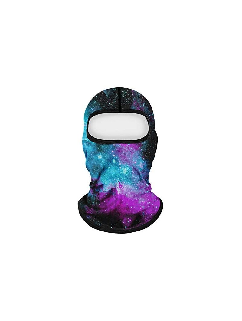 Balaclavas Balaclava Face Mask UV Protection Ski Sun Hood Tactical Masks - Galaxy Red Blue 009 - CH197ANNX63 $20.60