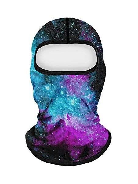 Balaclavas Balaclava Face Mask UV Protection Ski Sun Hood Tactical Masks - Galaxy Red Blue 009 - CH197ANNX63 $20.60