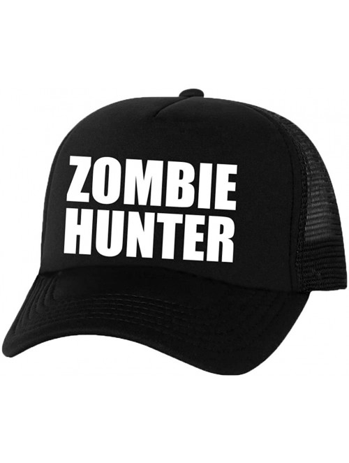 Baseball Caps Hunter Truckers Mesh Snapback hat - Black - CR11N9C41AR $26.85