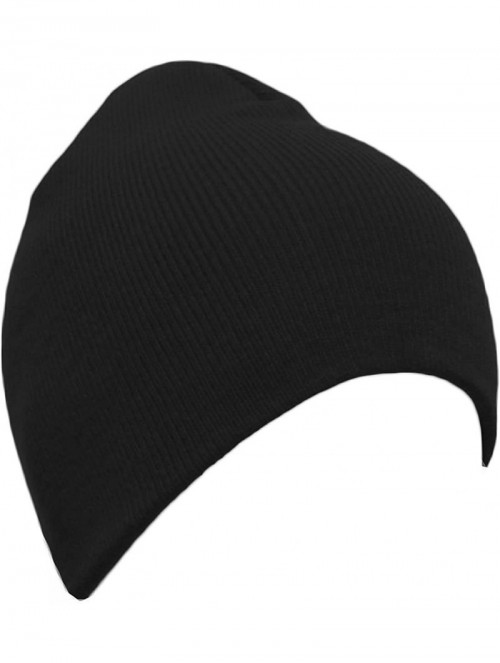 Skullies & Beanies Blank Short Beanie Hat- Available- Black - C8112I1SPGR $13.45