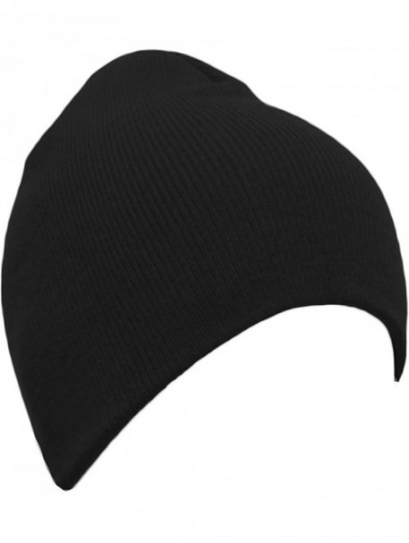 Skullies & Beanies Blank Short Beanie Hat- Available- Black - C8112I1SPGR $13.45