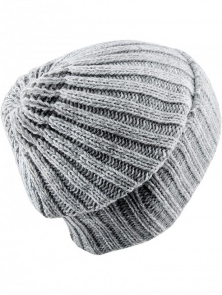 Skullies & Beanies Beanie Hats for Men Women-Baggy Knit Ski Warm Slouchy Cap - 5-style 3 Grey - CI1895H7MG6 $12.92