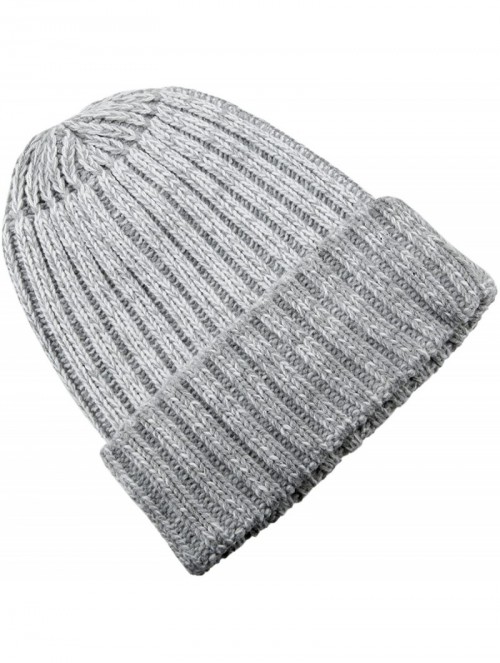 Skullies & Beanies Beanie Hats for Men Women-Baggy Knit Ski Warm Slouchy Cap - 5-style 3 Grey - CI1895H7MG6 $12.92