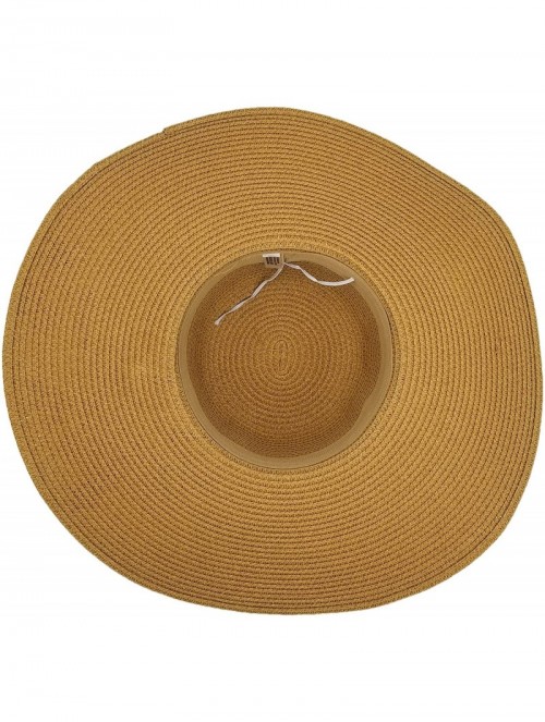 Sun Hats Sun Hats for Women- Woven Floppy Beach Woven Summer Spring Straw Hat - CN18E63R9LN $34.86