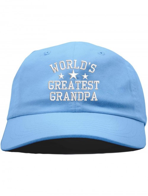 Baseball Caps World's Greatest Grandpa Embroidered Low Profile Soft Cotton Baseball Cap - Vc300_babyblue - CB18QEIYR20 $22.51