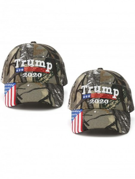 Skullies & Beanies America Adjustable Baseball Campaign Embroidered - Camo 2pack - CB195Q8LNHK $15.40