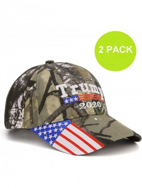 Skullies & Beanies America Adjustable Baseball Campaign Embroidered - Camo 2pack - CB195Q8LNHK $15.40