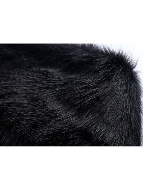 Cold Weather Headbands Faux Fur Headband Women's Winter Earwarmer Earmuff Hat Ski - Black - CA18HYI653Y $15.91