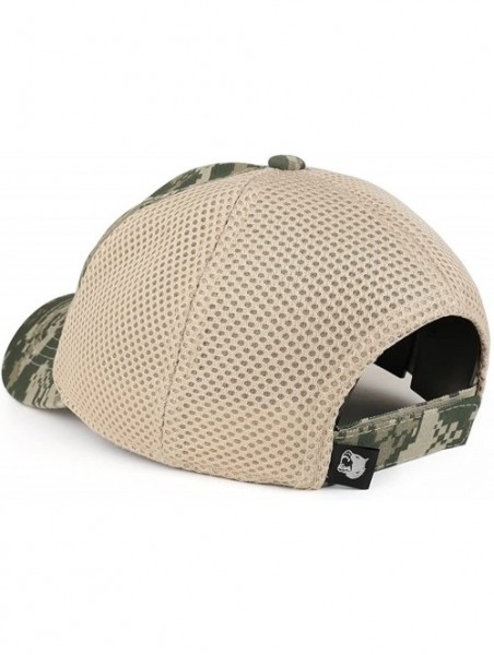 Baseball Caps USA American Flag Embroidered Removable Tactical Patch Micro Mesh Cap - Acu - CH182GKDAD6 $17.04