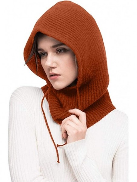 Balaclavas Balaclava Hood hat Windproof Soft Cashmere Fleece Knitted Ski Face Mask for Men Women Children - Caramel - CB192OQ...