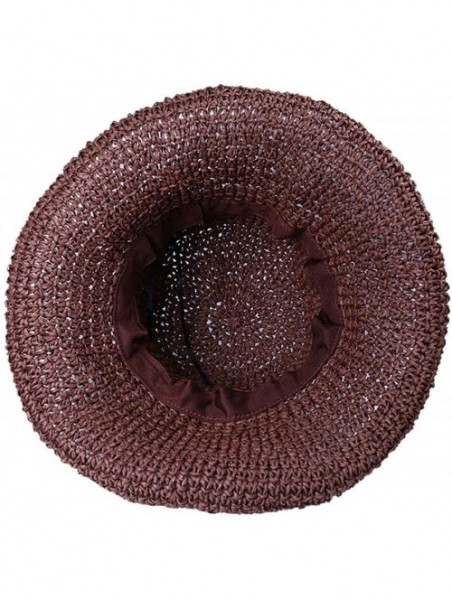 Sun Hats Spring and Summer Beach Cap Women Straw Fisherman Hat Sun Hat (Coffee) - Coffee - CN18QQQ32OU $12.59