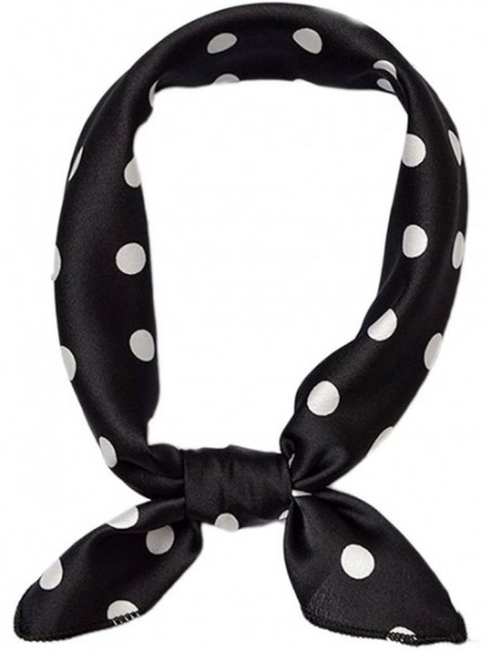 Headbands 50's Costume Accessories Set Dot Scarf Cat Eye Glasses with Headband - Black - CV18H47S472 $13.03