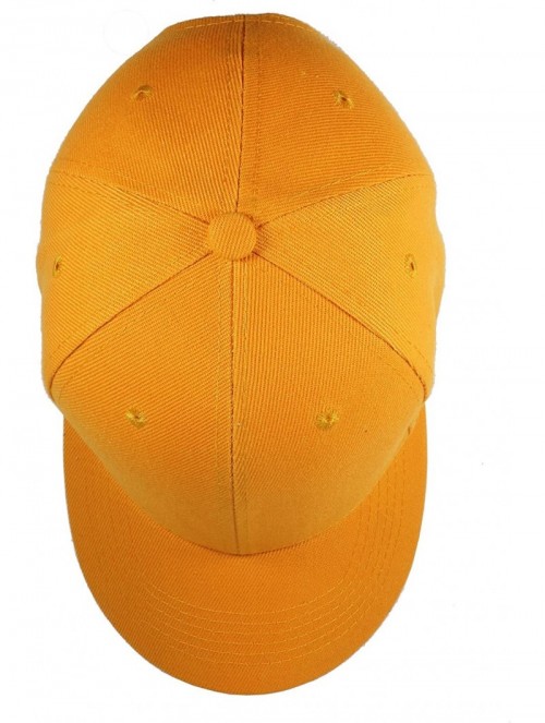 Baseball Caps Plain Baseball Cap Adjustable Back Strap 3 PC - Gold - CP18C5MTSIH $13.98