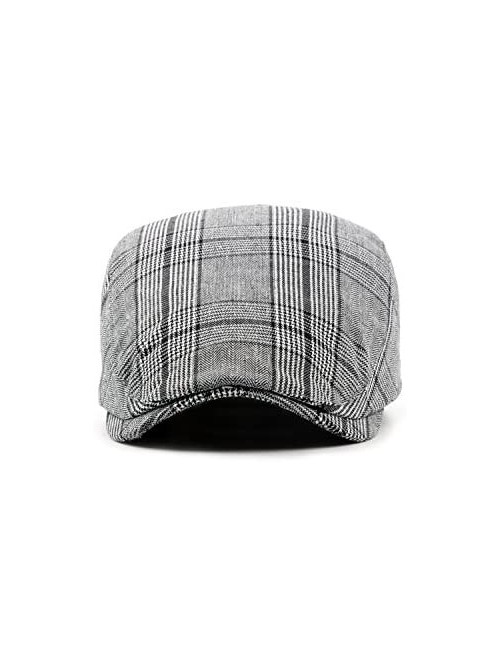 Newsboy Caps Men's Newsboy Gatsby Hat Vintage Beret Flat Ivy Cabbie Driving Hunting Cap for Boyfriend Gift - Light Gray - CL1...