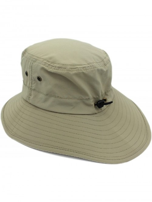 Sun Hats Women Lightweight Safari Sun Hat Quick Dry Fishing Hat with Strap Cool - Khaki - CO18G0OUH37 $19.45