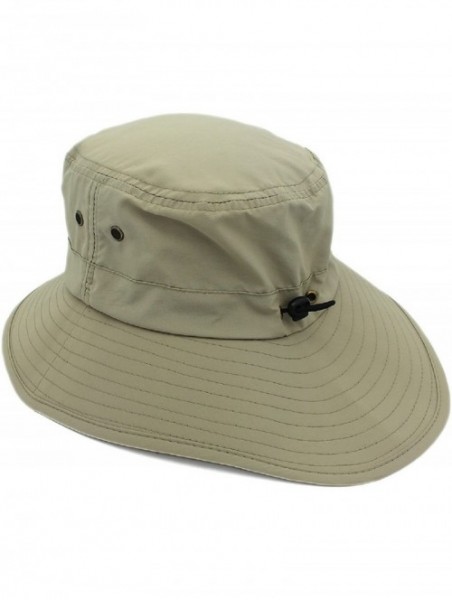 Sun Hats Women Lightweight Safari Sun Hat Quick Dry Fishing Hat with Strap Cool - Khaki - CO18G0OUH37 $19.45