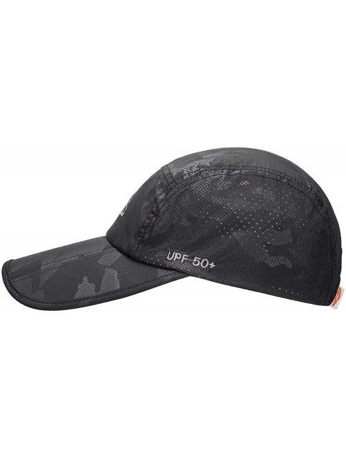 Sun Hats UPF50+ Protect Sun Hat Unisex Outdoor Quick Dry Collapsible Portable Cap - C-black - C2182KSRW22 $16.59